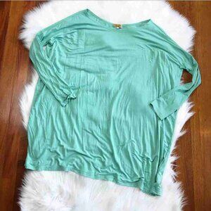 Long Sleeve Long Teal Oversized Top